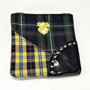 MAC Cosmetics Tartan Plaid Cosmetic MakeupBag /Coin Purse Mini